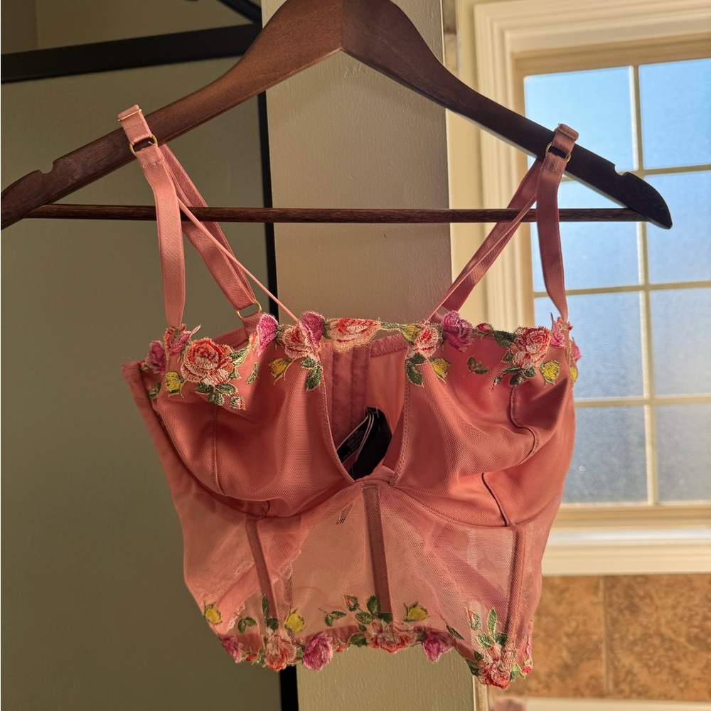 Victoria's Secret Pink Floral Embroidered Bralette